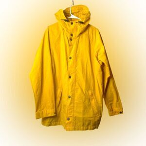 BENCH Women’s Mustard Yellow Lightweight Hooded Button Up Jacket Size Medium